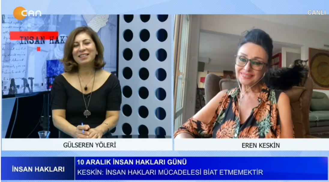 Gülseren Yoleri’nin Hazırlayıp Sunduğu İnsan Hakları Programı Can Tv’de. Konuk: Eren Keskin (İnsan Hakları Derneği Eş Bşk.)